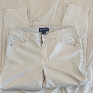 Democracy White Straight Leg Jeans